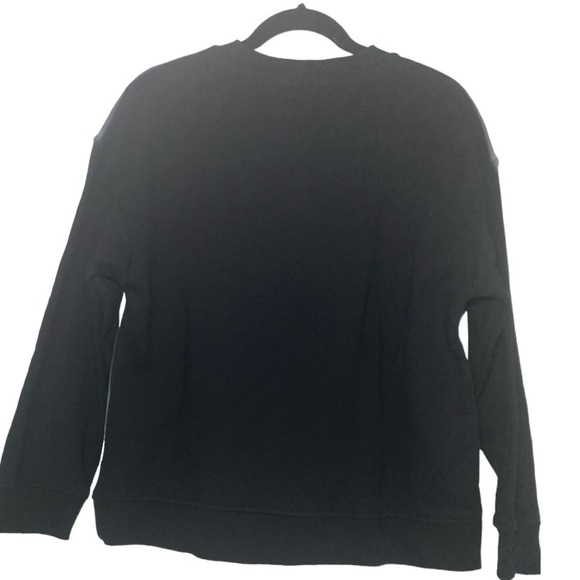 MOMA sweatshirt, black with embellishments, and gray ombré details. Size 38 - Picture 3 of 5